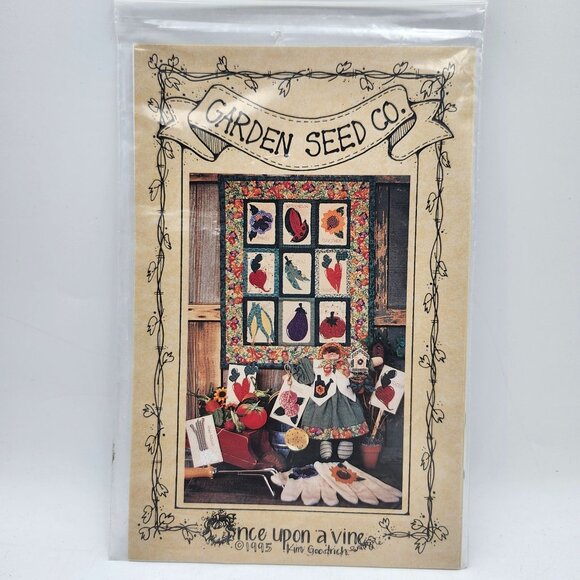 Once Upon A Vine Garden Seed Co Quilt Doll Pattern 1995 Sewing Kraft - Picture 1 of 2